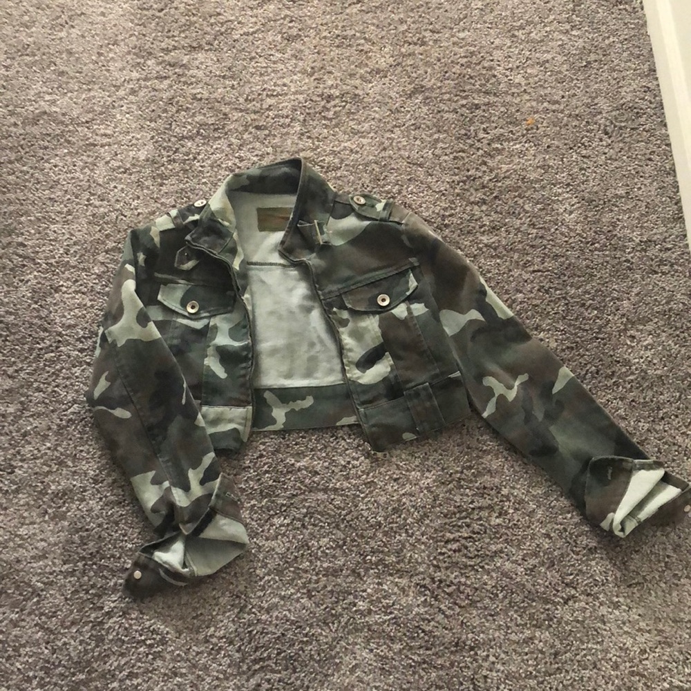 Army fatigue mini jacket